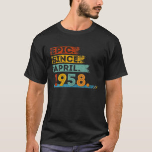 64Th Birthday For 64 Year Old Epic Since April 195 T-Shirt