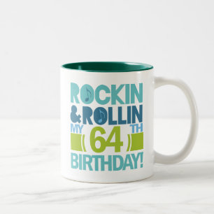 64th Birthday Gift Ideas Two-Tone Coffee Mug