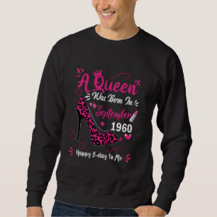 64th Birthday High Heel A Queen Was Born In Septem Sweatshirt
