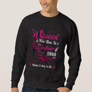 64th Birthday High Heel A Queen Was Born In Septem Sweatshirt