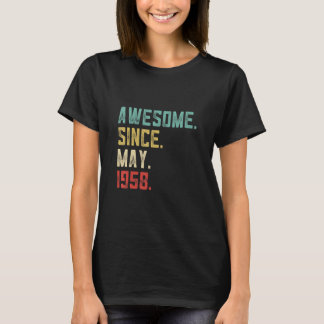64th Birthday Men  Awesome Since May 1958  T-Shirt