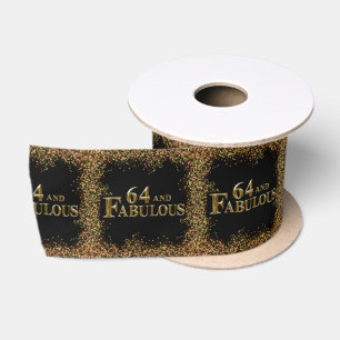 64th Birthday Satin Ribbon