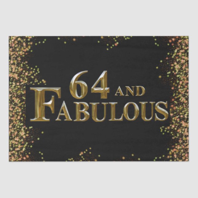 64th Birthday  Tissue Paper (Front)