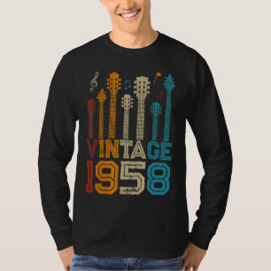 64th Birthday Vintage 1958 Guitarist Guitar T-Shirt