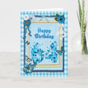 64th Birthday with a scrapbook effect Card