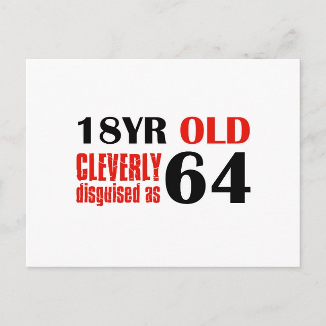 64th year old designs postcard (Front)