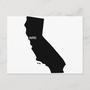 650 Area Code Tshirt, Bay Area, California Postcard