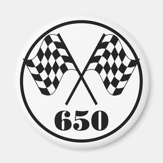 650 Chequered Flags Magnet (Front)