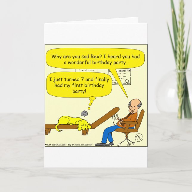 655 first birthday party cartoon card (Front)
