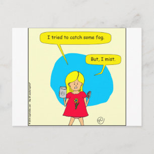 656 tried to catch fog cartoon postcard