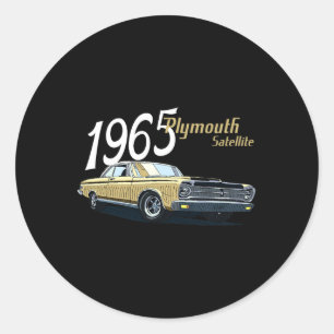 65 1965 Satellite 4th Of July American Classic Round Sticker