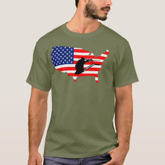 65 Creedmoor American Flag 2A LRP shooting perch T-Shirt