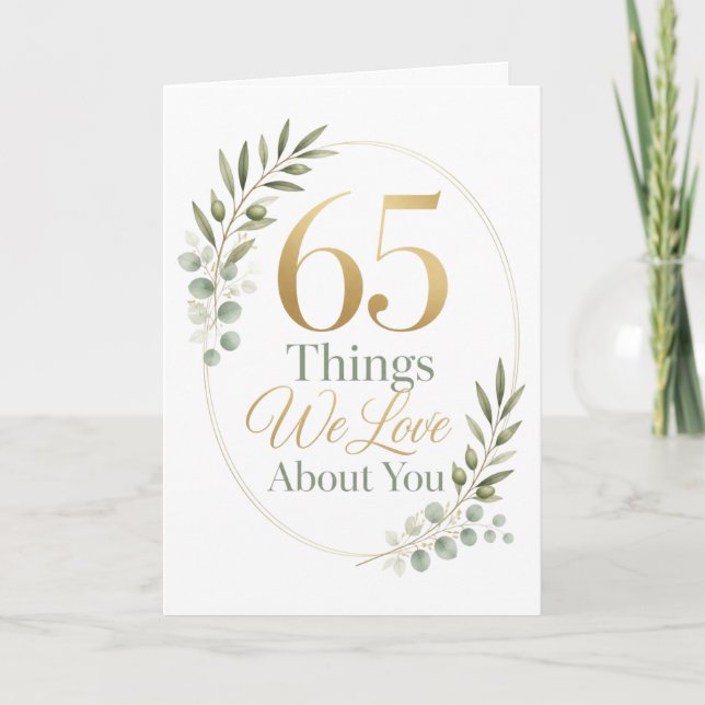 65 Things We Love About You Wife Card (Front)