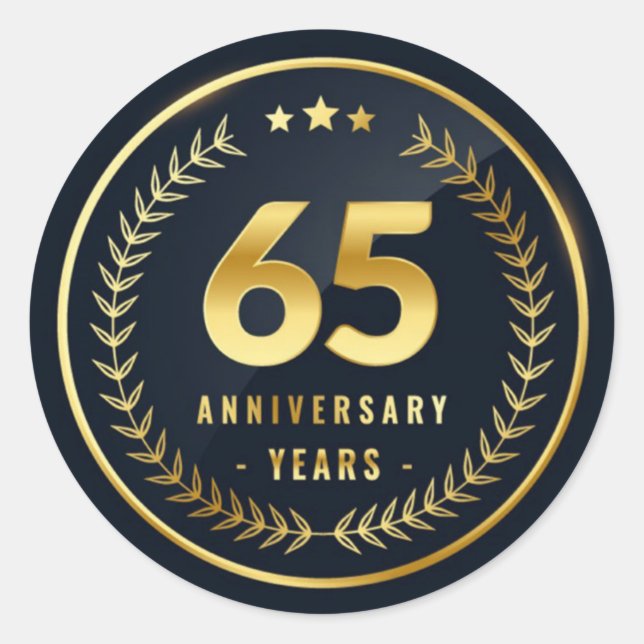 65 Year Anniversary Envelope Seal (Front)