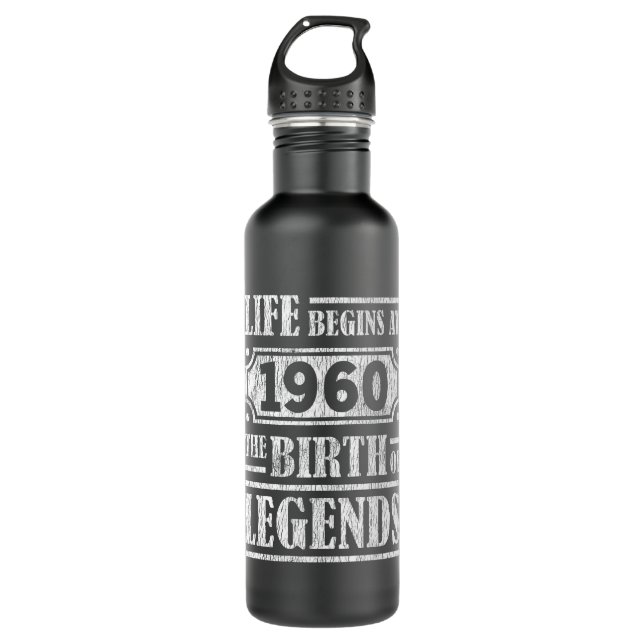65 Year Old 1960 Birth Of Legend 65th Birthday 710 Ml Water Bottle (Front)