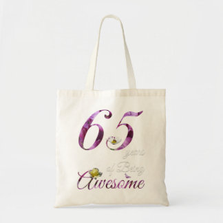 65 Year Old Awesome Florals 1957 65th Birthday Gif Tote Bag