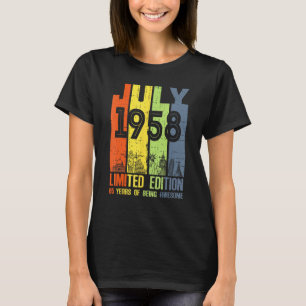 65 Year Old Awesome Since July 1958 65th Birthday T-Shirt