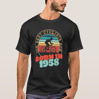 65 Year Old Cyclist Born in 1958 65th Birthday Cy T-Shirt