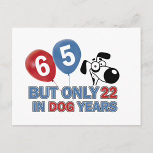 65 year old design postcard