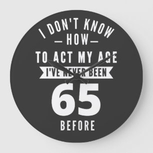 65 Year Old Gift   65th Birthday Gift Ideas Large Clock