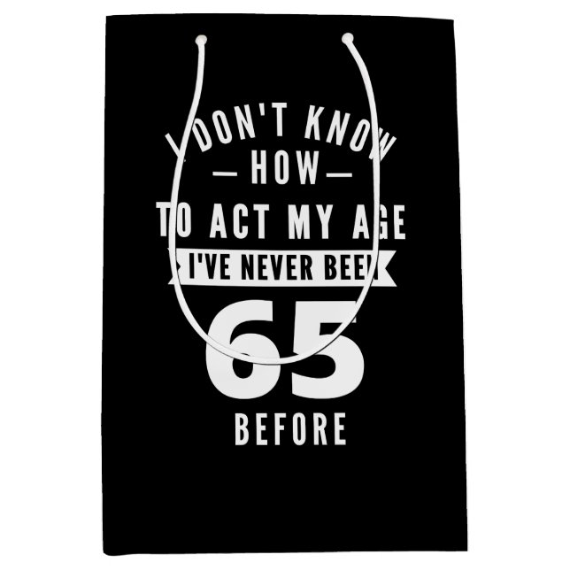 65 Year Old Gift | 65th Birthday Gift Ideas Medium Gift Bag (Front)