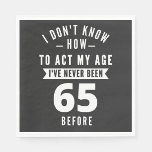 65 Year Old Gift   65th Birthday Gift Ideas Napkin