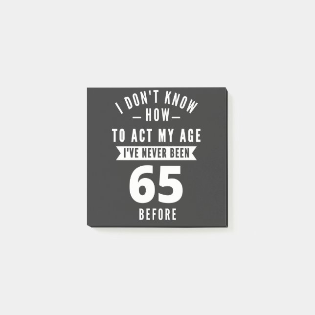 65 Year Old Gift | 65th Birthday Gift Ideas Post-it Notes (Front)