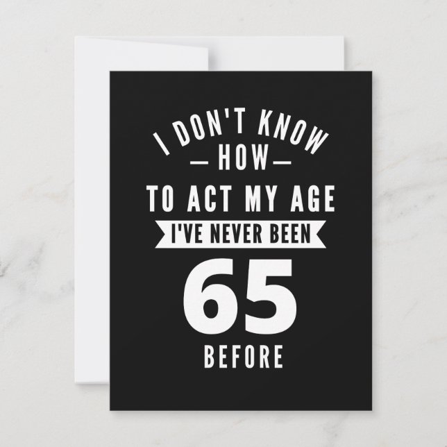 65 Year Old Gift | 65th Birthday Gift Ideas Save The Date (Front)