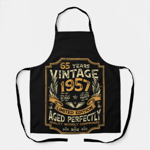 65 Year Old Vintage 1957 65th Birthday Apron