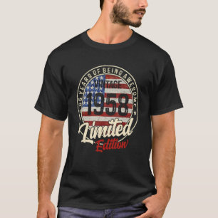 65 Year Old Vintage 1958 65th Birthday Retro T-Shirt