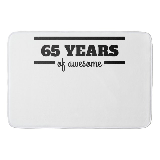 65 Years Of Awesome Bath Mat (Front)