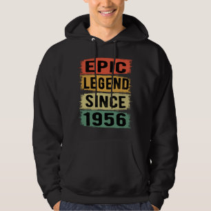 65 Years Old Bday 1956 Epic Legend 66th Birthday Hoodie