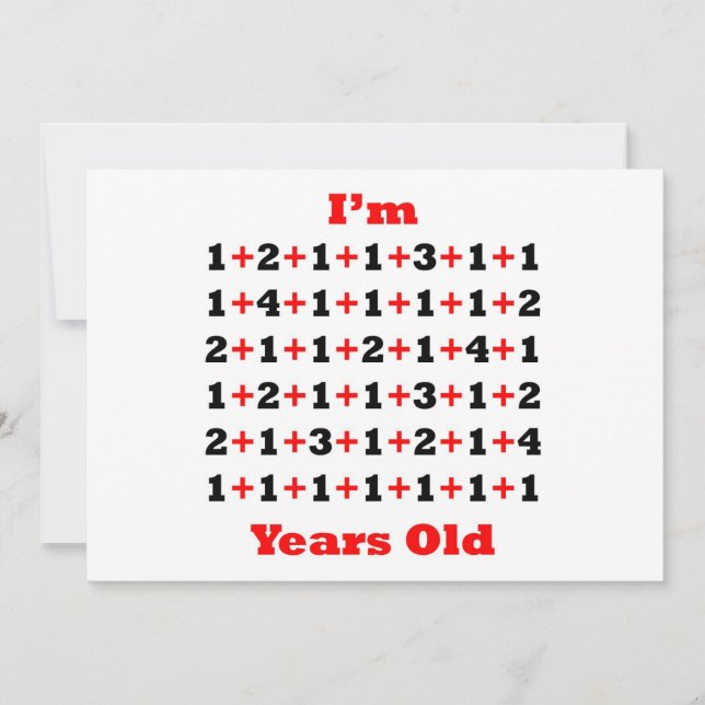 65 Years old Blk Red Card (Front)