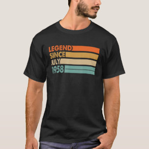 65 Years Old Legend Since July 1958 65th Birthday  T-Shirt