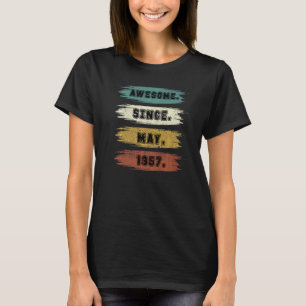 65 Years Old S Awesome Since May 1957 65th Birthda T-Shirt