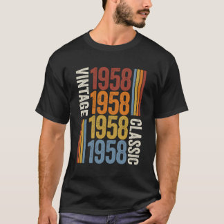 65 Years Old Vintage 1958 65Th Birthday Decoration T-Shirt