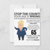 65 Years Trump Happy Birthday Present Funny