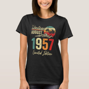 65 Yr Old Vintage August 1957  65th Birthday T-Shirt