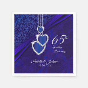 65th / 45th Wedding Sapphire Anniversary Napkin