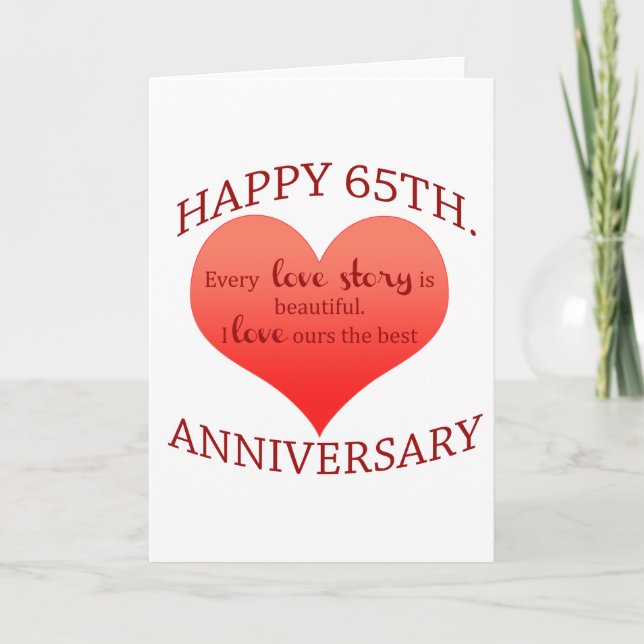 65th. Anniversary Card (Front)