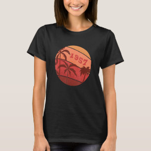 65th Anniversary Classic Retro Palm Sunset Birthda T-Shirt