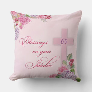 65th Anniversary of Religious Life Catholic Nun Cushion