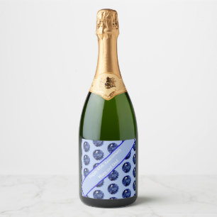 65th Anniversary Sapphire Editable Sparkling Wine Label