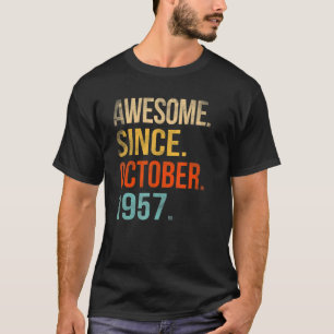 65th Birthday 65 Year Old Awesome Since October 1 T-Shirt