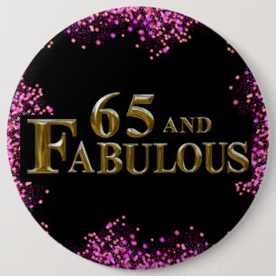 65th Birthday  6 Cm Round Badge