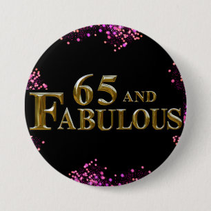 65th Birthday  7.5 Cm Round Badge