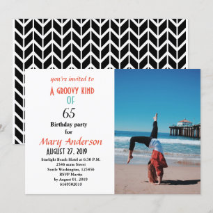 65th birthday A groovy kind of 65 birthday Invitation