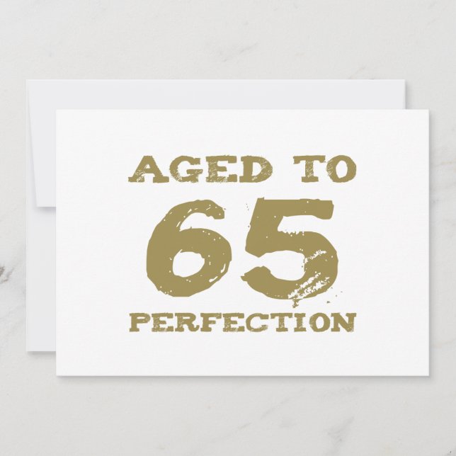 65th Birthday Aged To Perfection Card (Front)