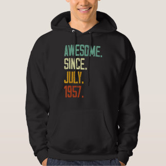 65th Birthday  Awesome Since July 1957 65 Years Ol Hoodie