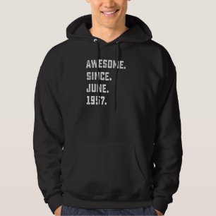 65th Birthday Awesome Since June 1957 65 Years Ol Hoodie
